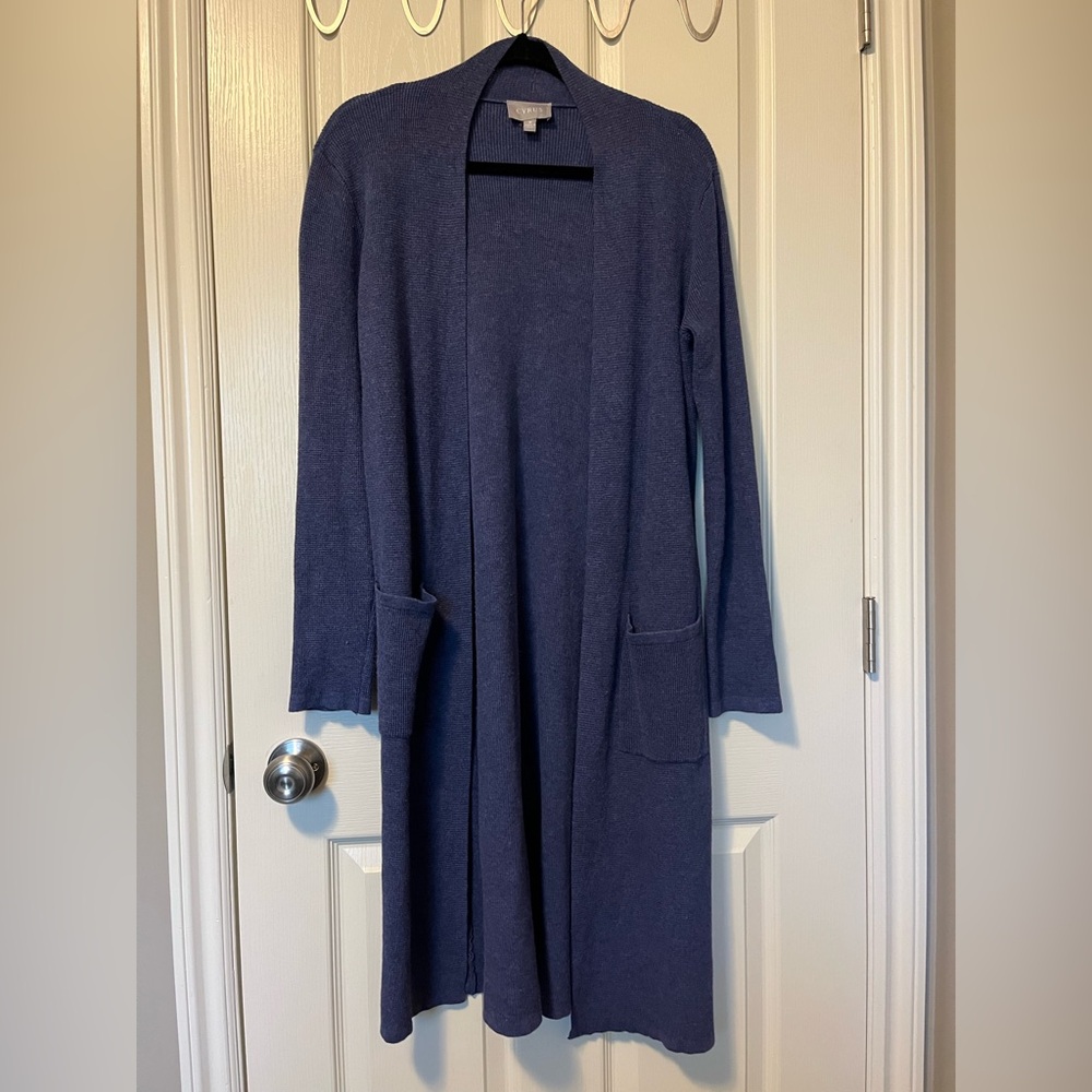 Long Blue Cyrus Cardigan